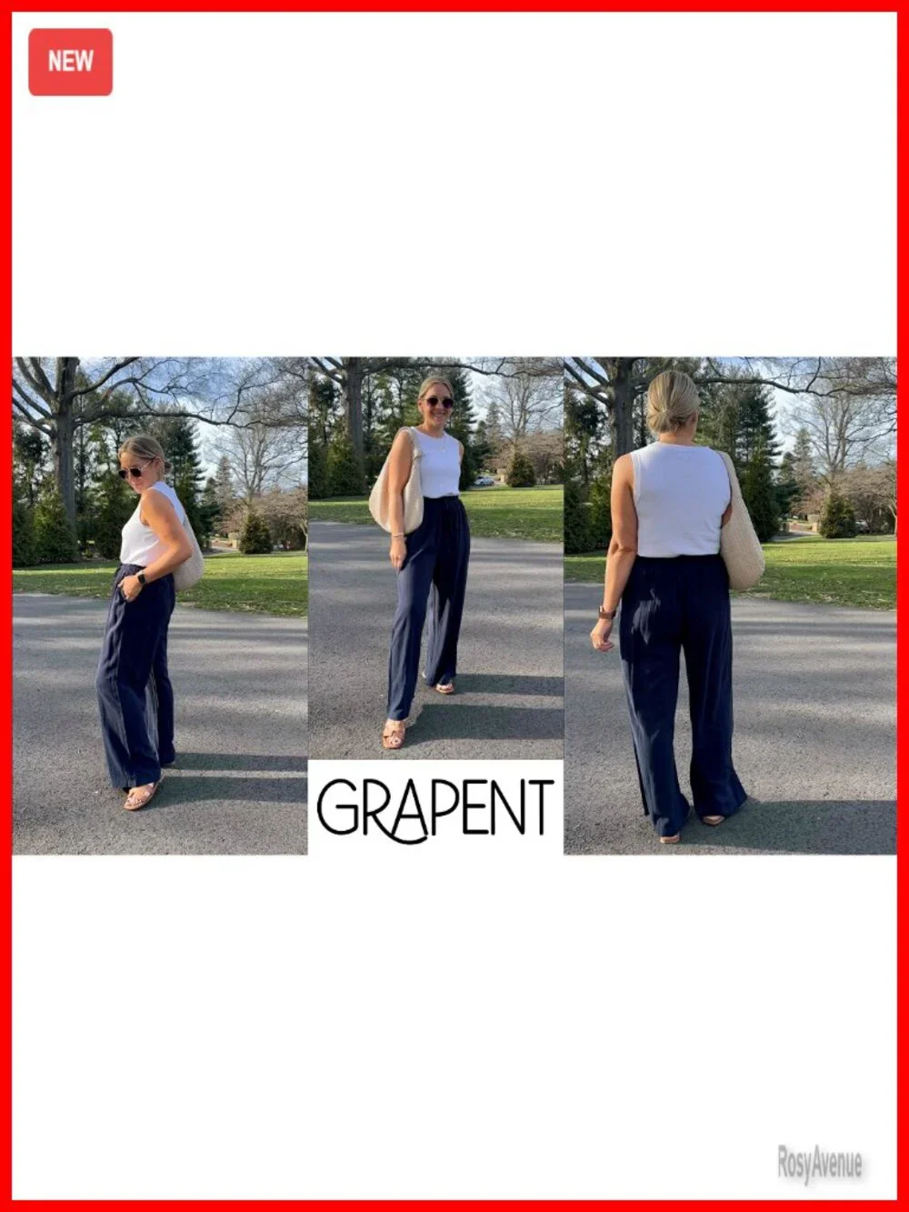 Linen Wide Leg Drawstring Palazzo Trousers Pants Pull On Elastic Waist